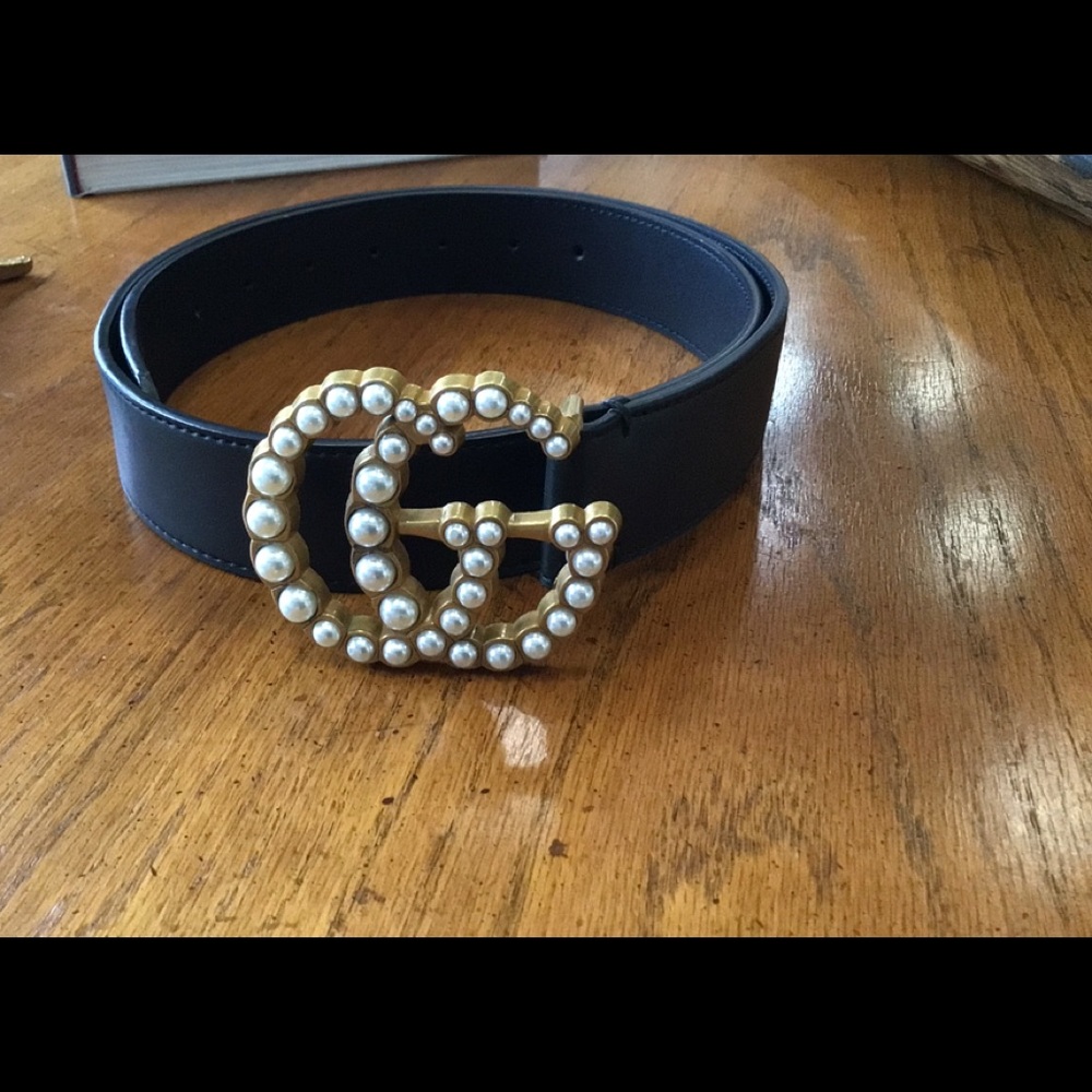 Gucci Double G Pearl Belt